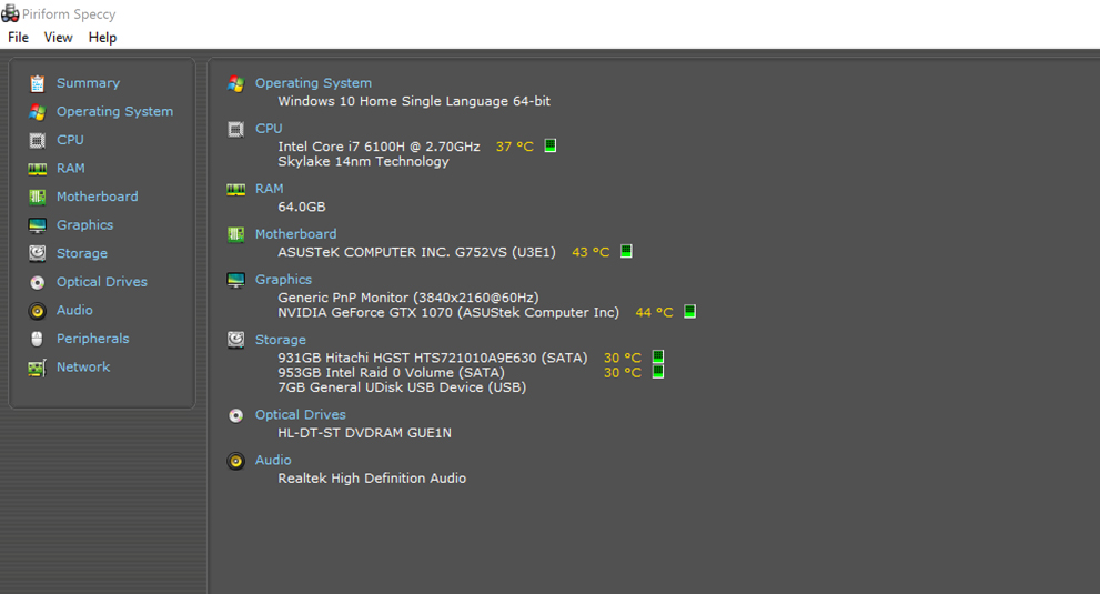 Sistem Info Asus ROG G752VS. Sumber : Asus Indonesia