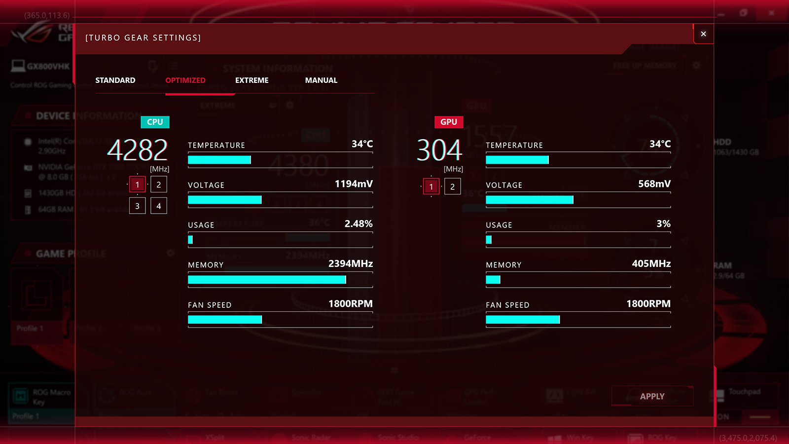 Turbo Gear Setting Mode Optimized