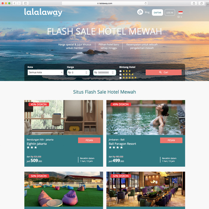 Cara Booking Hotel Lewat lalalaway