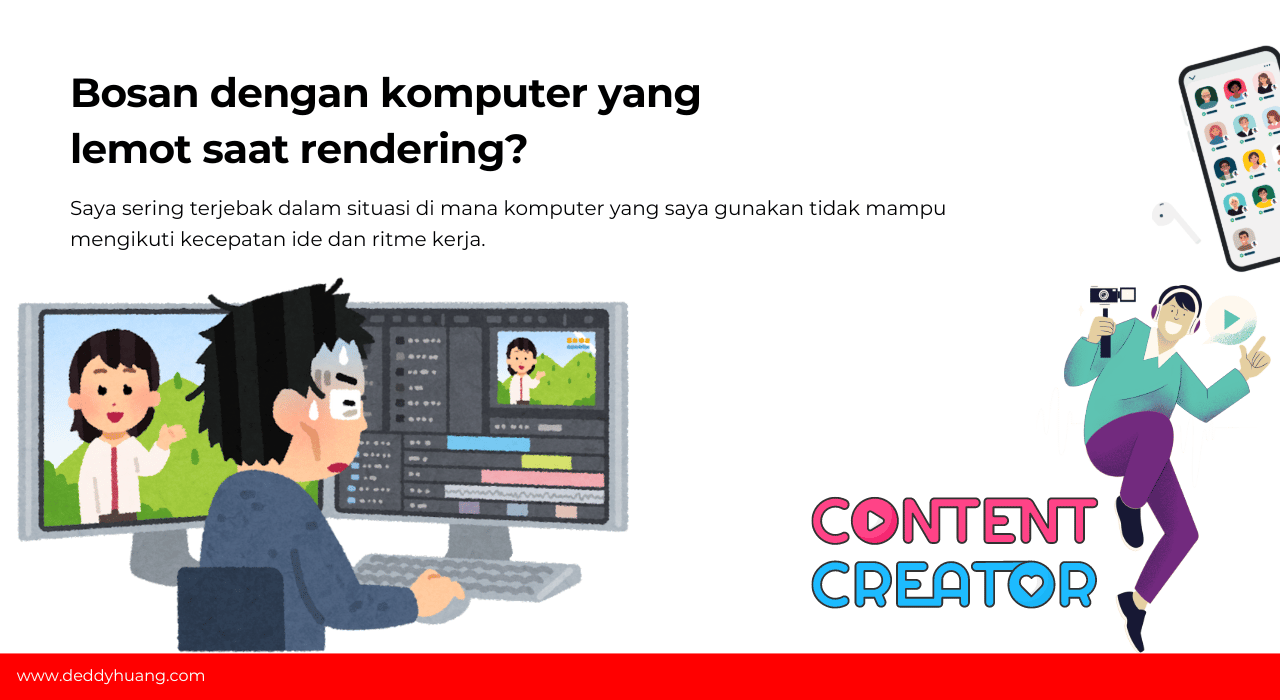 PC kustom arsitektur untuk content creator, mendukung proses render 3D dan video 4K