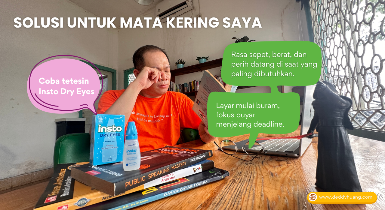 Solusi mata kering saat menghadapi deadline dan rasa perih karena screen time panjang.